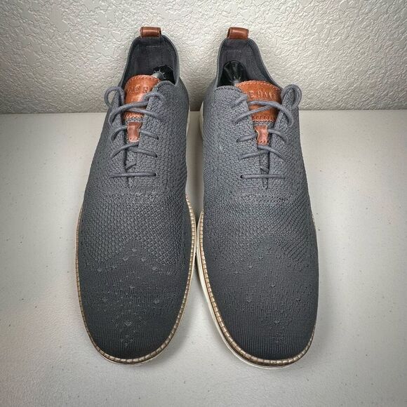 Cole Haan Mens 13 Stitchlite Wingtip Oxford Sneakers Gray C27961 Low Top Brogue main image 9